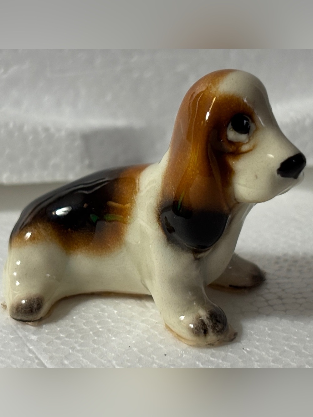 Vintage Hagen-Renaker Miniature Basset Hound Dog Figurine Papa Collectible EUC